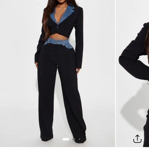 Stylish Black and Blue Women's Jumpsuit